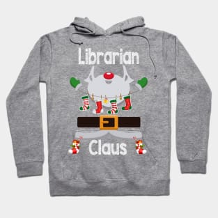 Librarian Claus Santa Christmas Costume Pajama Hoodie